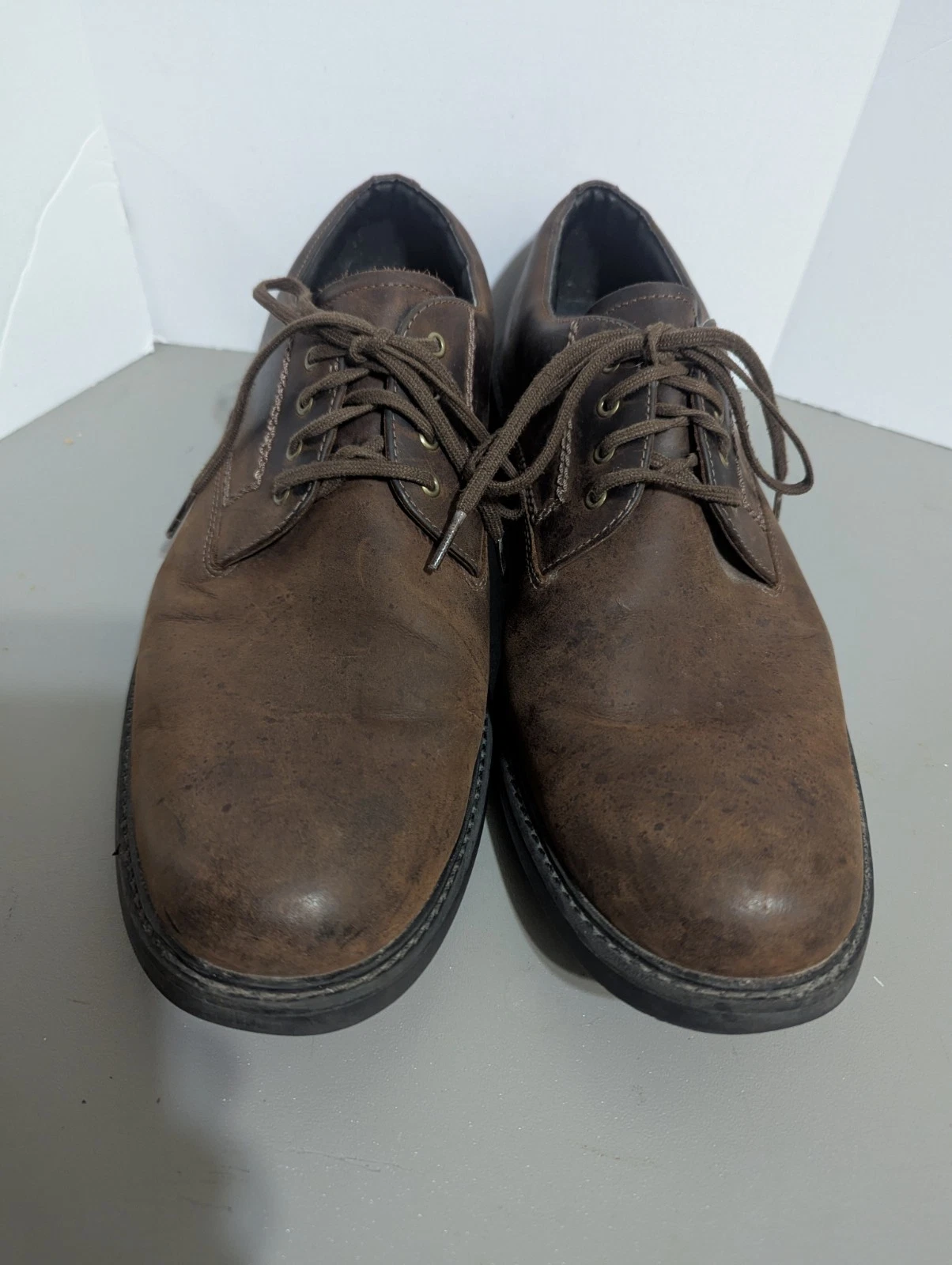 Scarpe Oxford Timberland da uomo taglia 11M impermeabili in pelle marrone.