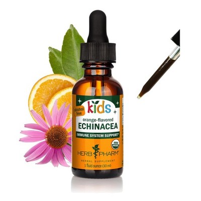 Sweet Orange Echinacea Alcohol-Free Drops for Kids - Gentle Immune Support 1 Oz