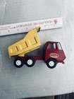 Vintage 1970s Small Mini Tonka Tipper Truck Pressed Steel yellow red 55010 USA
