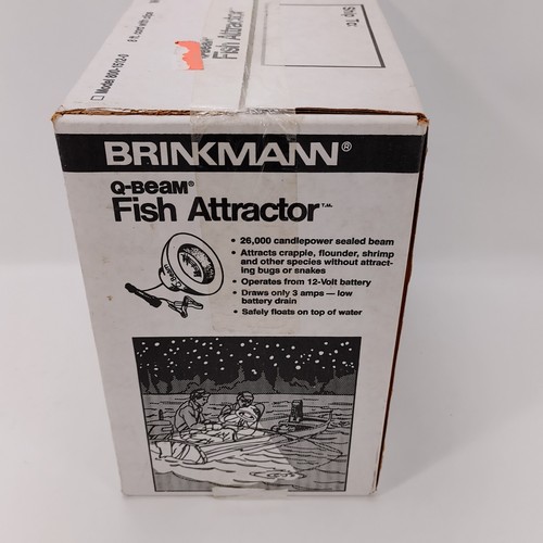 Vintage Brinkmann QBeam Fish Attractor Floating 12 Volt Fishing Light
