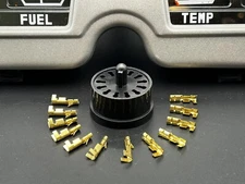 FJ40, Toyota Black Round Barrel Connector & Terminals for Cluster-Ships from USA