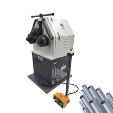 Electric Hydraulic Tube Roll Bender Vertical Steel Pipe Roll Round Machine 220V