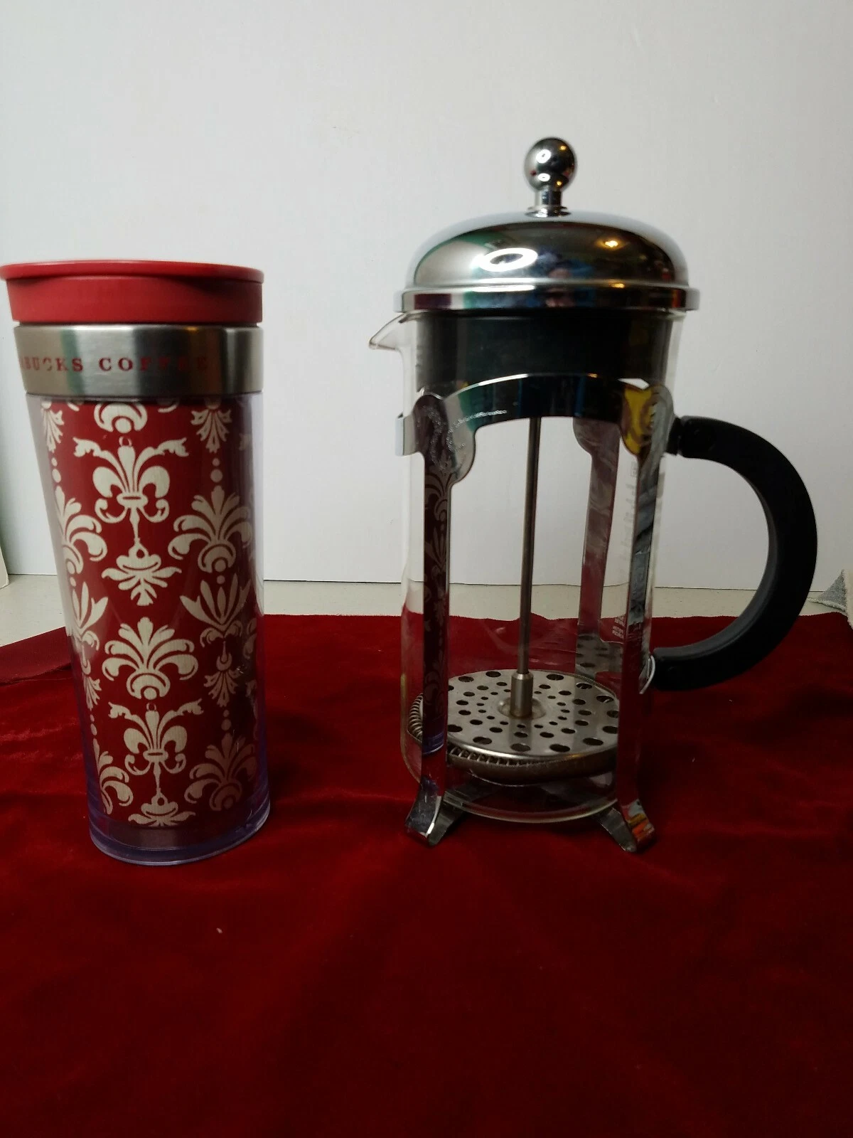 Starbucks Barista 8 Cup French Press Glass and Stainless Steel Coffee Maker Mug