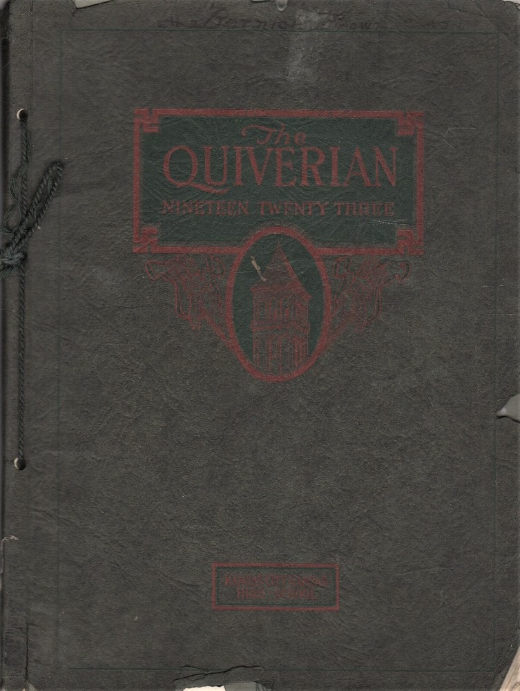 RARE! 1923 "Quiverian" - Kansas City High School Yearbook - Kansas City, Kansas+