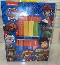 New Nickelodeon - Paw Patrol My First Library 12 Board Book Block -Carrying Case