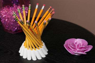 Hyperbolic Pencil Holder - Display 16 Pencils - Unique & Elegant Design - Znet3D