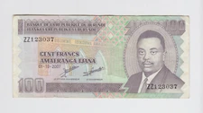 BURUNDI P.37fr-3037  100 FRANCS 01.10.2007 PFX ZZ  VERY FINE  LOW SHIPPING 21111