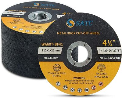 #ad 500 Pcs 4 1 2quot; x .040quot; x 7 8quot; Cut off Wheels Stainless Steel Metal Cutting Discs $139.99