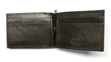  Leather Money Clip Wallet Credit Card Holder  -RFID Protected - Dark Brown