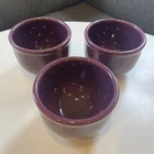 Set Of 3 Fiesta Mate Heather Purple Jumbo Chili Bowl Homer Laughlin, Minor Flaws