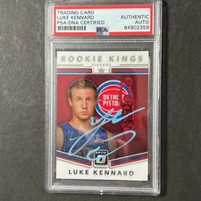 2017-18 Panini Donruss Optic #12 Luke Kennard Signed Rookie Card AUTO PSA Slabbe