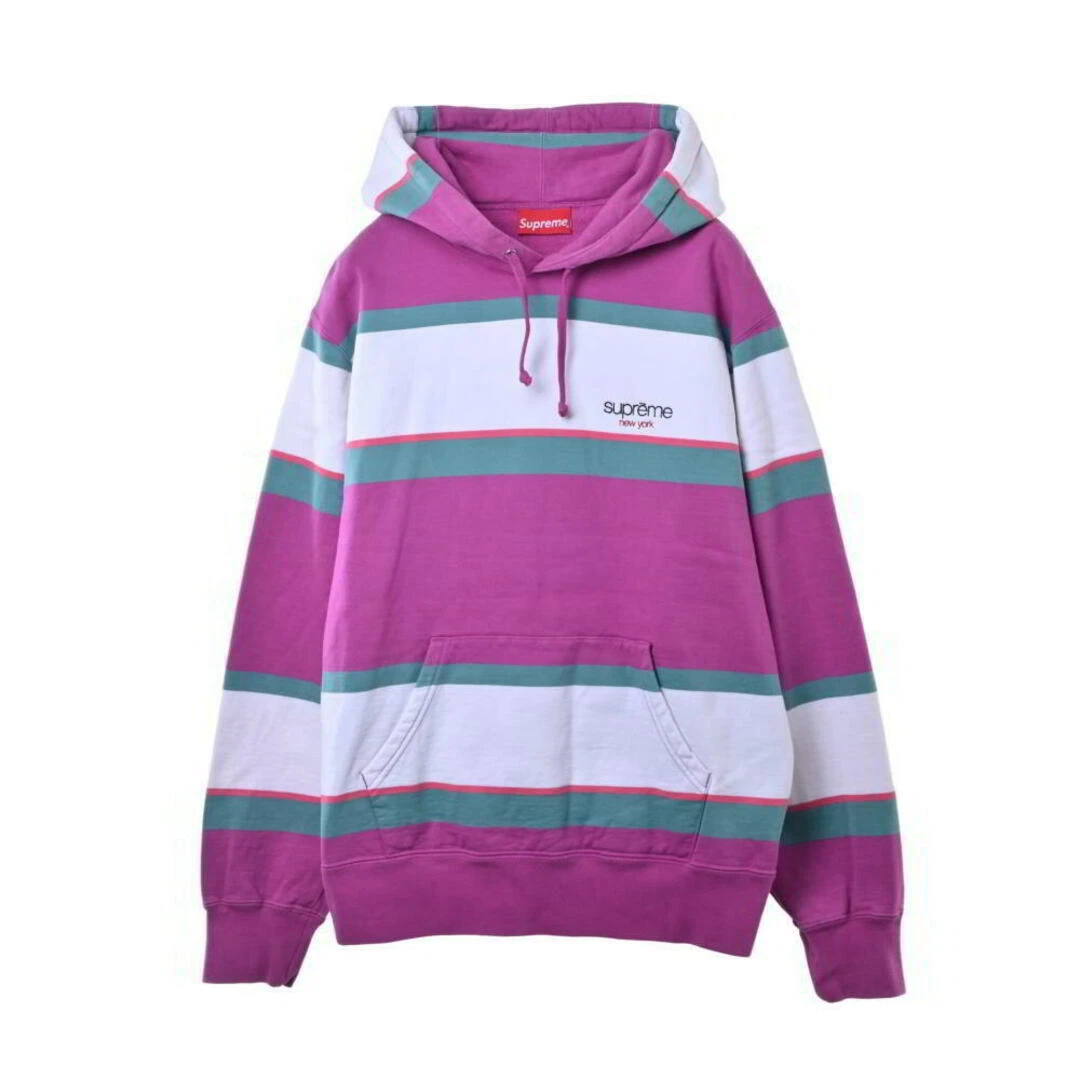 Pull à capuche Supreme logo poitrine bordure occasion CYHE 0