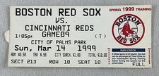 MLB 1999 03/15 BOSTON RED SOX vs. CINCINNATI REDS Spring Training Ticket