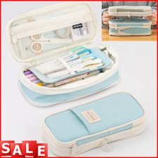 Large Capacity Pencil Case Pen Pouch Stationery Storage Box Makeup Organizer Bag