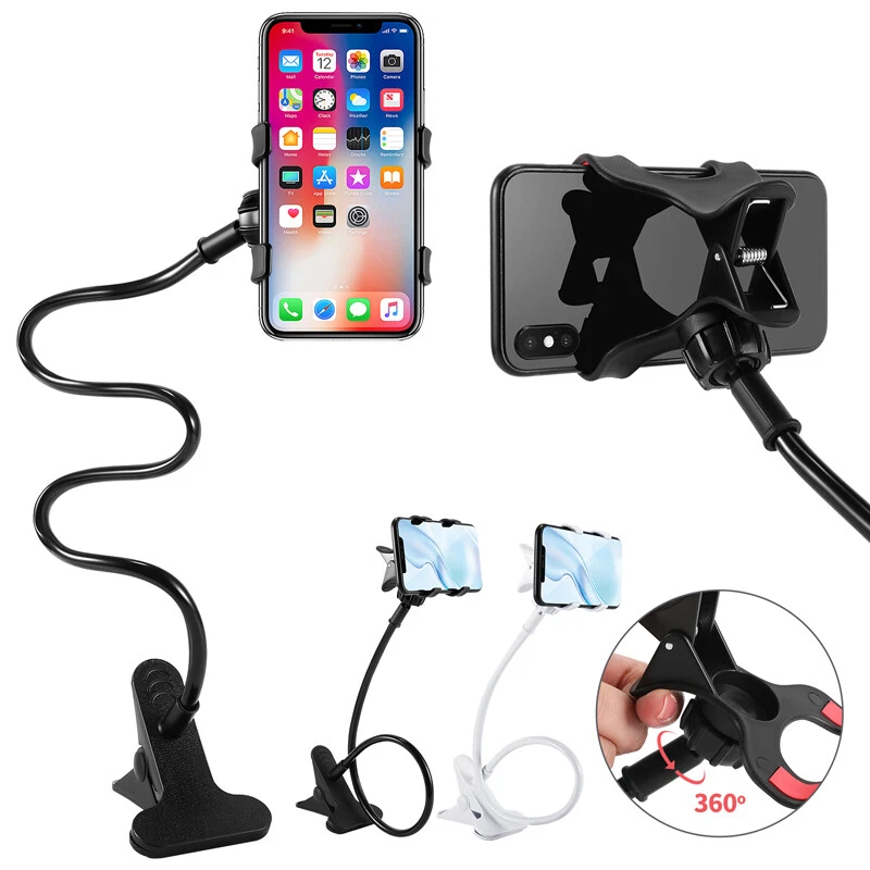 Soporte flexible de 360 clips para teléfono celular móvil cama perezosa soporte de escritorio soporte de montaje Foto 2 de 4