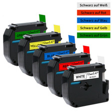 5PK M-K231 MK231 Black on White Label Tape For Brother P-touch PT-65 PT-85 1/2''