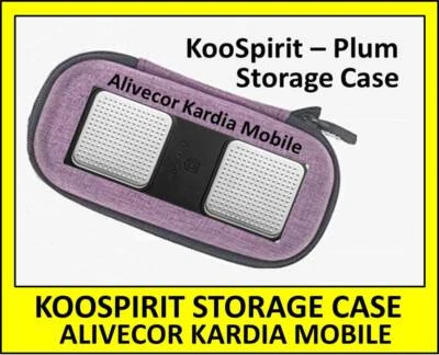KOOSPIRIT PLUM NEW HARD STORAGE CASE ALIVECOR KARDIA MOBILE EKG HEART FINGER MONITOR PULSE