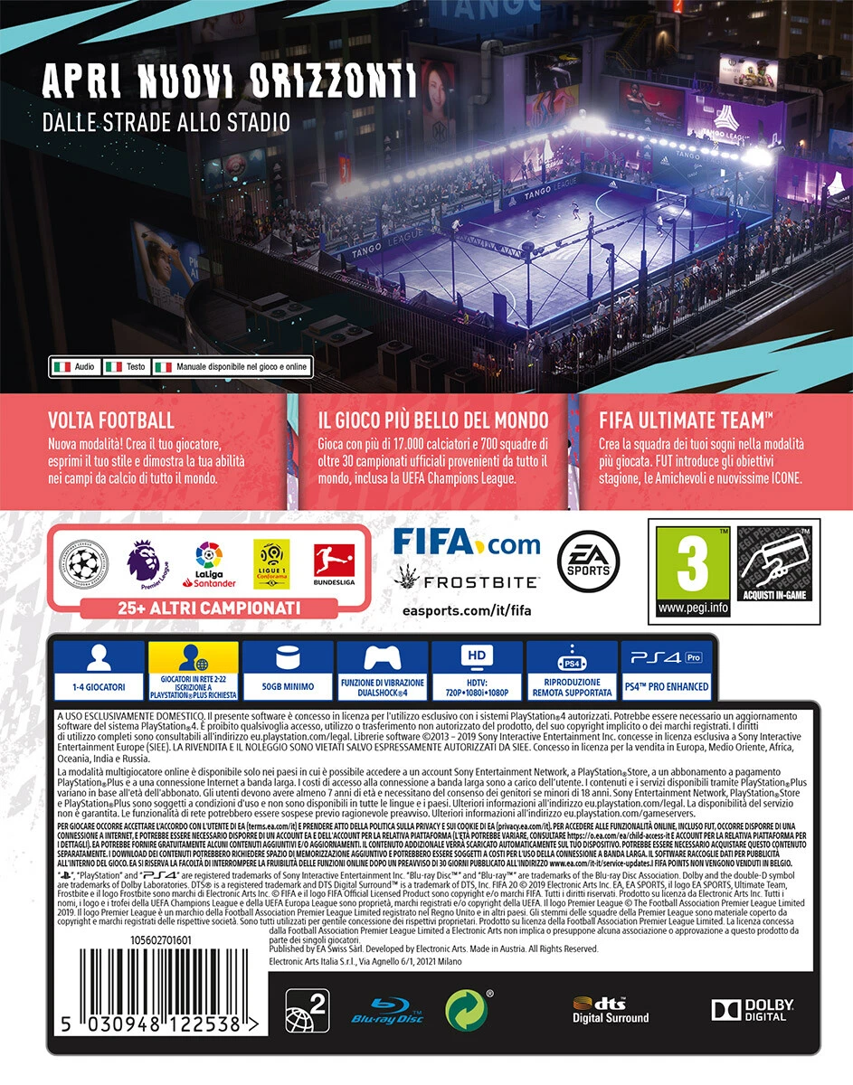 Fifa 20 (Football 2020) PS4 PLAYSTATION 4 Electronic Arts |