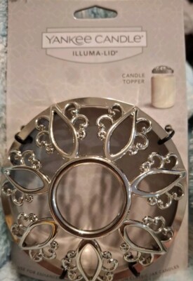 New Yankee Candle Illuma Lid Jar Candle Topper MATRIX CHROME 