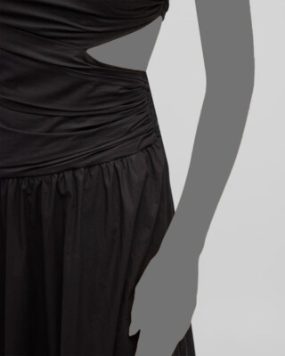 knee length dresses for ladies Kaleido | White Lace Strapless Ruffled Split Maxi Dress main image 1