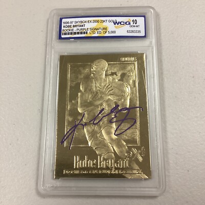 1996 Skybox E-X 2000 23KT Gold Kobe Bryant RC WCG 10 Gem Mint | eBay