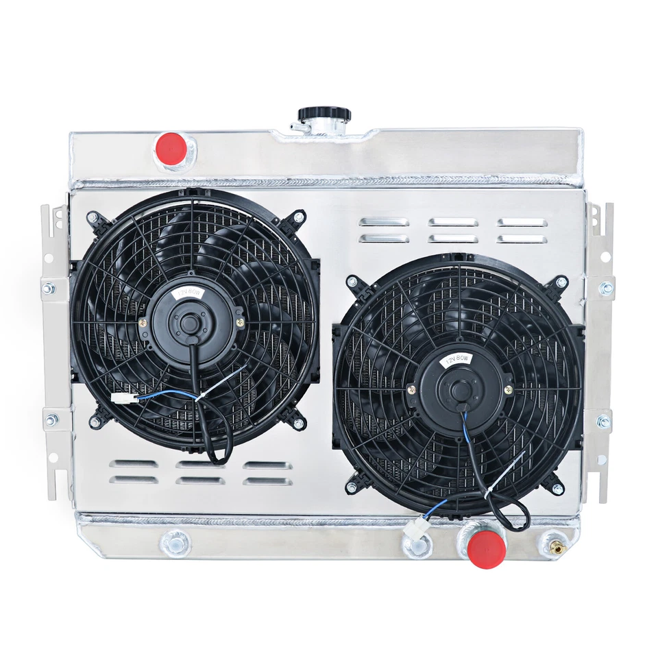 3 Row Radiator+Shroud Fan For Chevy Chevelle Bel Air Impala Caprice 1963-1968 65 Foto 3 de 4