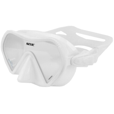 SEAC Zenith Maske MD Kinder Junior (klein) weiß Schnorcheln Tauchen mit Tragetasche NEU