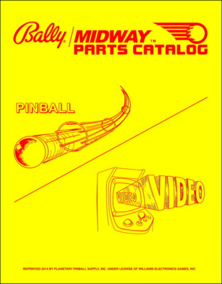 Bally/Midway BIG YELLOW Parts Catalog Service Manual Pinball/Video Games  PPS