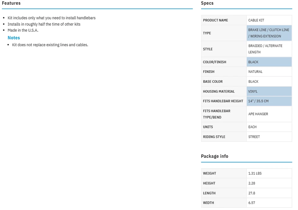14'' BLACK CABLE KIT - Image 2 of 3