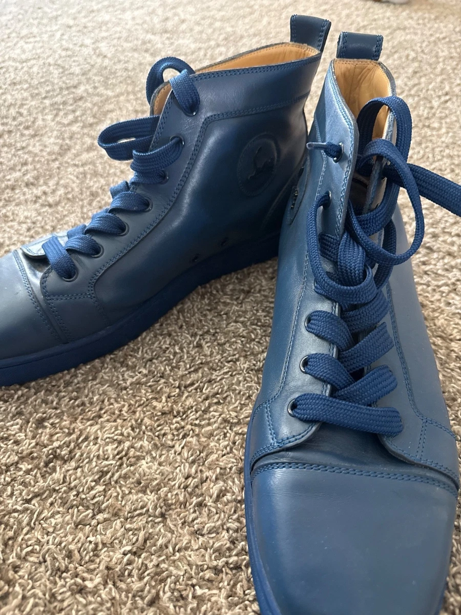 Christian Louboutin Women's Leather Upper Blue Casual Shoes for