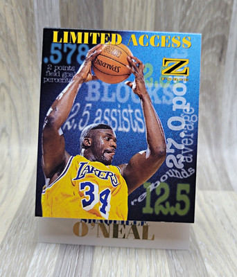 SkyBox 1997-98 Z-Force Limited Access Insert Shaquille O'Neal Lakers #8 LA /10