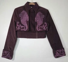 LA FUORI EMBROIDERED BOLERO JACKET WOMEN'S SIZE S.