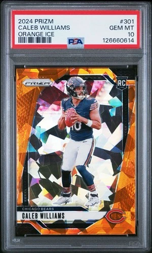2024 Panini Prizm - Rookies Caleb Williams #301 Orange Ice Prizm (RC) PSA 10