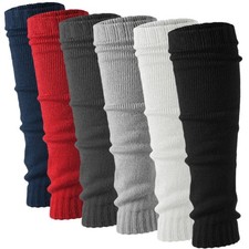 6 Pairs Womens Leg Warmers 80s Knit Super Long Ribbed Dancer Sports Yoga