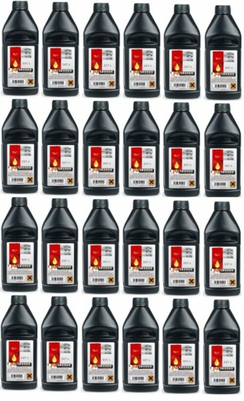 Liquide de frein synthétique premium formule stable de 1L carton de 24 pour circuits ABS