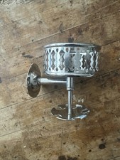 Antique Nickel Plated Wall Mounted Cup and Toothbrush Holder - Circa 1890
