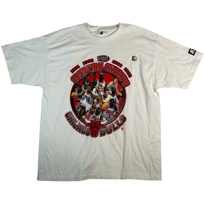 Vintage 91-92-93-96-97 NBA Chicago Bulls Starter Champions T-Shirt XL