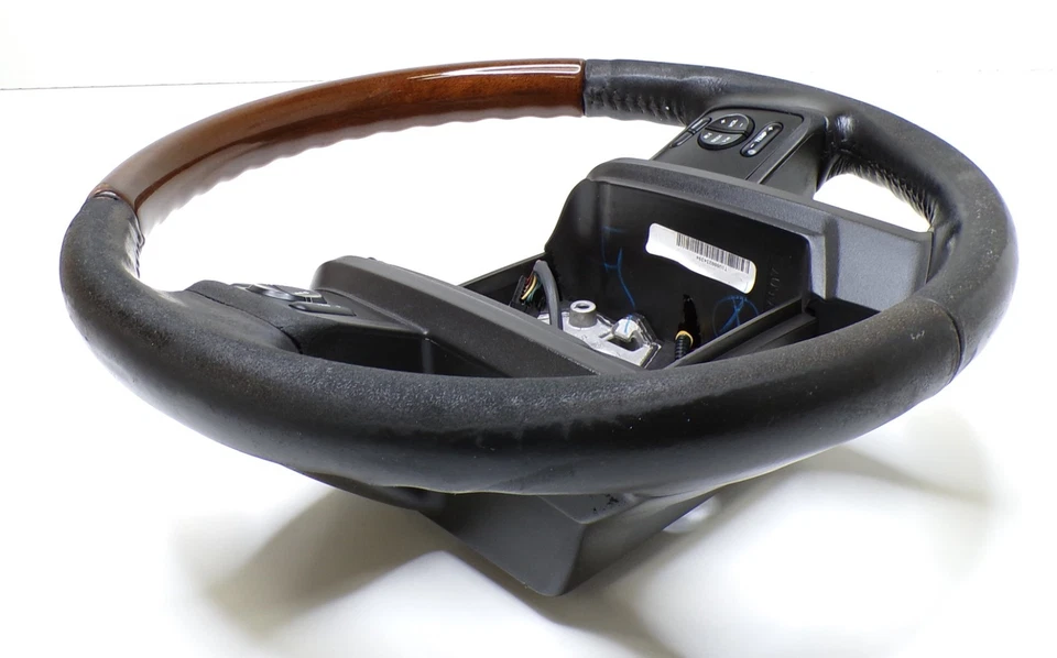 Ford 08-16 F250 Superduty F-350 Black Leather & Wood Steering Wheel F-250 - Image 3 of 4