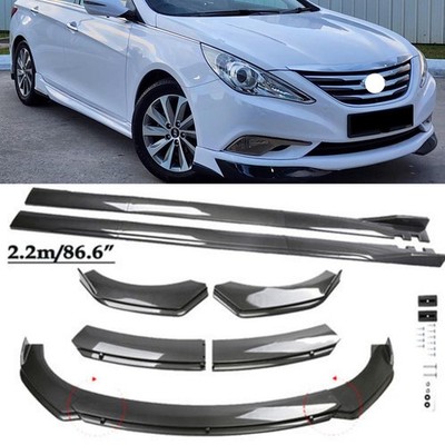 Carbon Style Front Bumper Lip Spoiler Side Skirt Body Kits For Hyundai Sonata