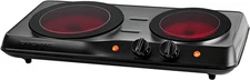 Countertop Infrared Double Burner 1700W Electric Hot Plate Easy to Clean