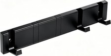 Wall Coat Rack with 5 Foldable Hooks Black Metal Coat Hooks Hanger Heavy-Duty