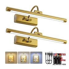 16" Picture Art Lights - 6000mAh Rechargeable Battery - 2 Brass