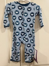 NWT Kickee Pants One Piece Coverall Pajamas Pond Sunshine Lion Size 3-6 Months