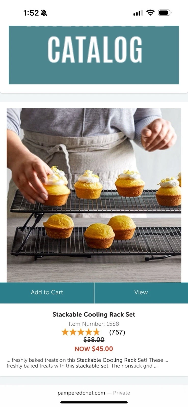 Pampered Chef Stackable Cooling Rack Set
Opens in a new window or tab