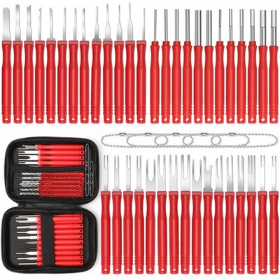 41+5 Pcs Terminal Removal Tool Kit Electrical Pin Ejector Lug Stripper Set