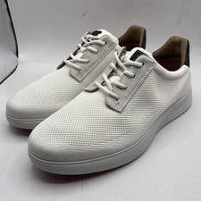 Johnston & Murphy Men's Ackerson Knit Mesh Lace-Up Casual Sneakers White Sz 11 M