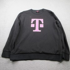 T-Mobile Employee Sweatshirt Mens Large Black Fleece Pullover Uniform