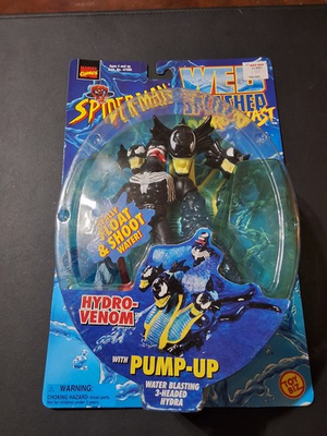 #ad TOY BIZ 1998 SPIDER MAN WEB SPLASHED HYDRO BLAST HYDRO VENOM NOS # 47383 $24.90