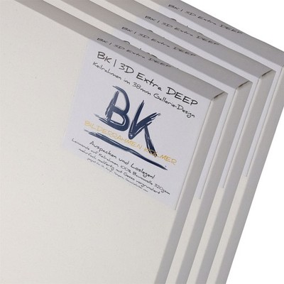 4 BK EXTRA HOCH 3D LEINWÄNDE 60x80 | 100% Baumwolle | Deep Edge Keilrahmen