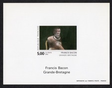 France 1992 feuillet non dentelé gommé N** Yt 2779 tableau Bacon UK cote 200€